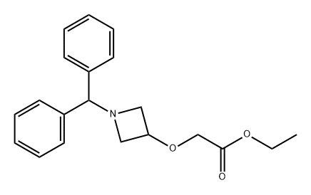 Acetic acid, 2-[[1-(diphenylmethyl)-3-azetidinyl]oxy]-, ethyl ester Structure