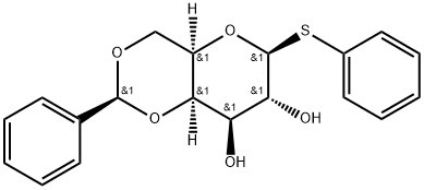 β-?D-?Galactopyranoside, phenyl 4,?6-?O-?[(S)?-?phenylmethylene]?-?1-?thio- 化学構造式