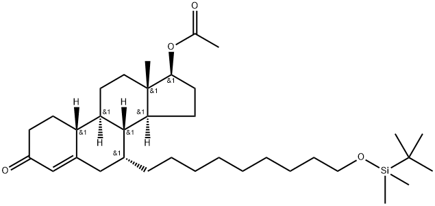 7β-Acetyloxy-7α-[9-(dimethyl(tert-butylsilyloxy)nonyl]estr-4-en-3-one Struktur