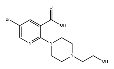 5-Bromo-2-[4-(2-hydroxyethyl)-1-piperazinyl]-3-pyridinecarboxylic acid|