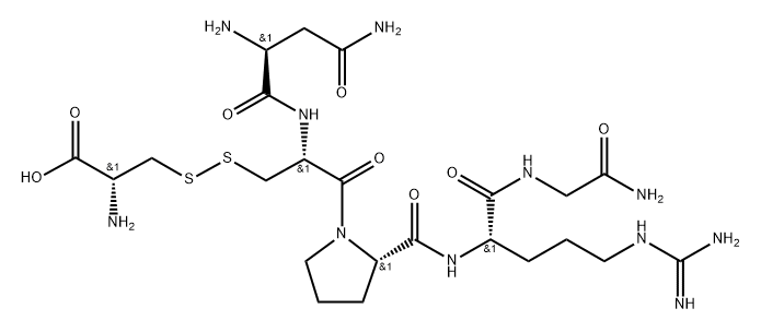 argipressin (5-9), (2-1')-disulfide Cys(6)-,87619-88-3,结构式