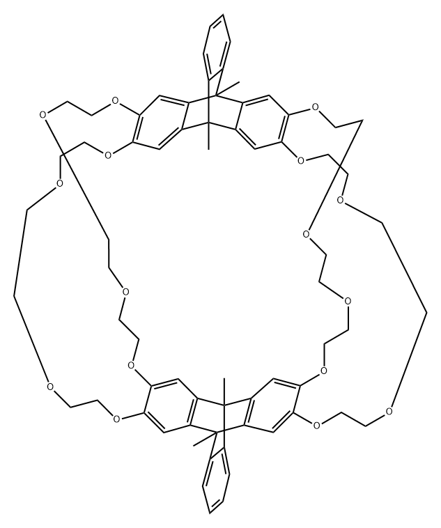 Triptycene-derived macrotricyclic host containing two dibenzo-[24]-crown-8 moieties, 95% Struktur