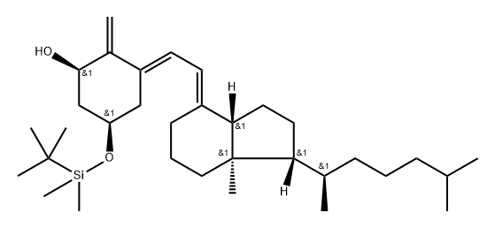 9,10-Secocholesta-5,7,10(19)-trien-1-ol, 3-[[(1,1-dimethylethyl)dimethylsilyl]oxy]-, (1β,3β,5E,7E)- (9CI) Structure
