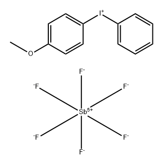 Iodonium, (4-methoxyphenyl)phenyl-, (OC-6-11)-hexafluoroantimonate(1-) Structure