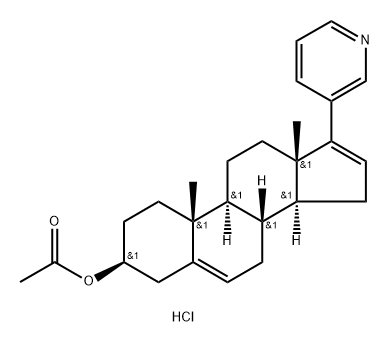 (3S,8R,9S,10R,13S,14S)-10,13-Dimethyl-17-(pyridin-3-yl)-2,3,4,7,8,9,10,11,12,13,14,15-dodecahydro-1H-cyclopenta[a]phenanthren-3-yl acetate Hydrochloride Struktur