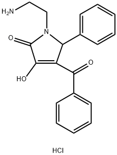 1-(2-Aminoethyl)-4-(hydroxy(phenyl)methylene)-5-phenylpyrrolidine-2,3-dione hydrochloride 化学構造式