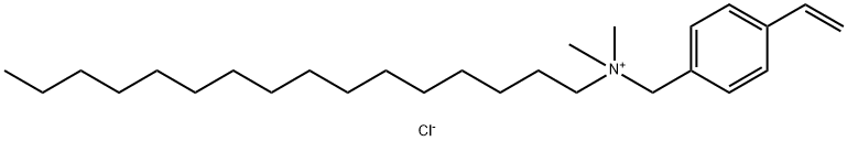 4-乙烯基-N-十六 烷基-N,N-二甲基苯甲胺氯化物(1:1), 87810-16-0, 结构式