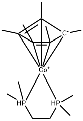 cobalt, 2-dimethylphosphaniumylethyl-dimethyl-phosphanium, 1,2,3,4,5-p entamethylcyclopentane Structure