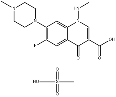 AMIFLOXACIN MESYLATE, 88036-80-0, 结构式
