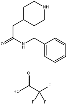 4-Piperidineacetamide, N-(phenylmethyl)-, 2,2,2-trifluoroacetate (1:1) Structure