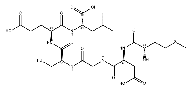 L-Leucine, L-methionyl-L-α-aspartylglycyl-L-cysteinyl-L-α-glutamyl- Structure