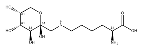 1-DEOXY-1-2-N-(L-LYSINO)-D-FRUCTOSE 化学構造式