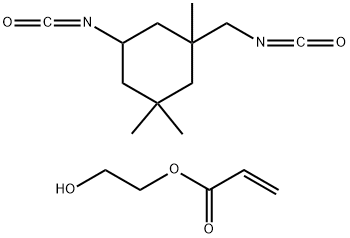 2-Propenoic acid,2-hydroxyethyl ester,polymer with 5-isocyanato-1-(isocyanatomethyl)-1,3,3-trimethylcyclohexane Struktur