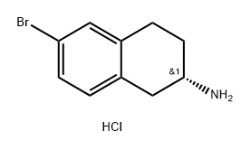 (S)-6-bromo-1,2,3,4-tetrahydro-naphthalen-2-ylamine hydrochloride 结构式