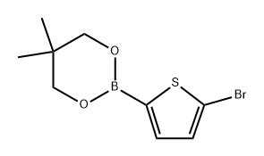 2-(5-Bromothiophen-2-yl)-5,5-dimethyl-1,3,2-dioxaborinane 结构式