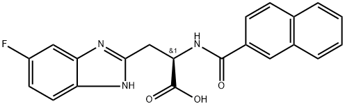 1H-Benzimidazole-2-propanoic acid, 6-fluoro-α-[(2-naphthalenylcarbonyl)amino]-, (αR)- Struktur