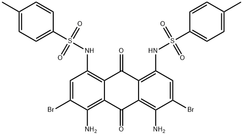 N,N'-(4,5-二氨基-3,6-二溴-9,10-二氧代-9,10-二氢蒽-1,8-二基)双(4-甲基苯磺酰胺) 结构式