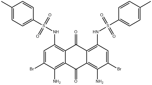 Benzenesulfonamide, N,N'-(4,5-diamino-3,6-dibromo-9,10-dihydro-9,10-dioxo-1,8-anthracenediyl)bis[4-methyl- (9CI) Structure