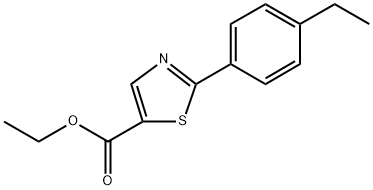 Ethyl 2-(4-ethylphenyl)thiazole-5-carboxylate,886369-36-4,结构式