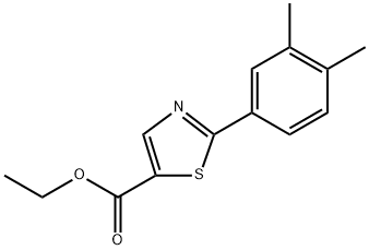 Ethyl 2-(3,4-dimethylphenyl)thiazole-5-carboxylate Struktur