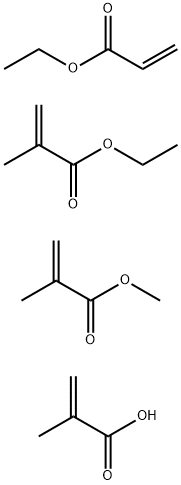 2-Propenoic acid, 2-methyl-, polymer with ethyl 2-methyl-2-propenoate, ethyl 2-propenoate and methyl 2-methyl-2-propenoate,88684-44-0,结构式