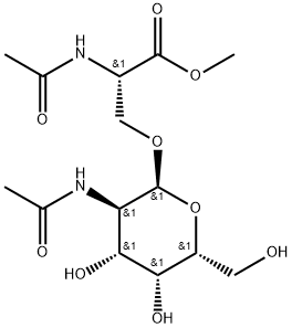 O-(2-acetamido-2-deoxy-alpha-galactopyranosyl)-(1-3)-N-acetylserine methyl ester Structure