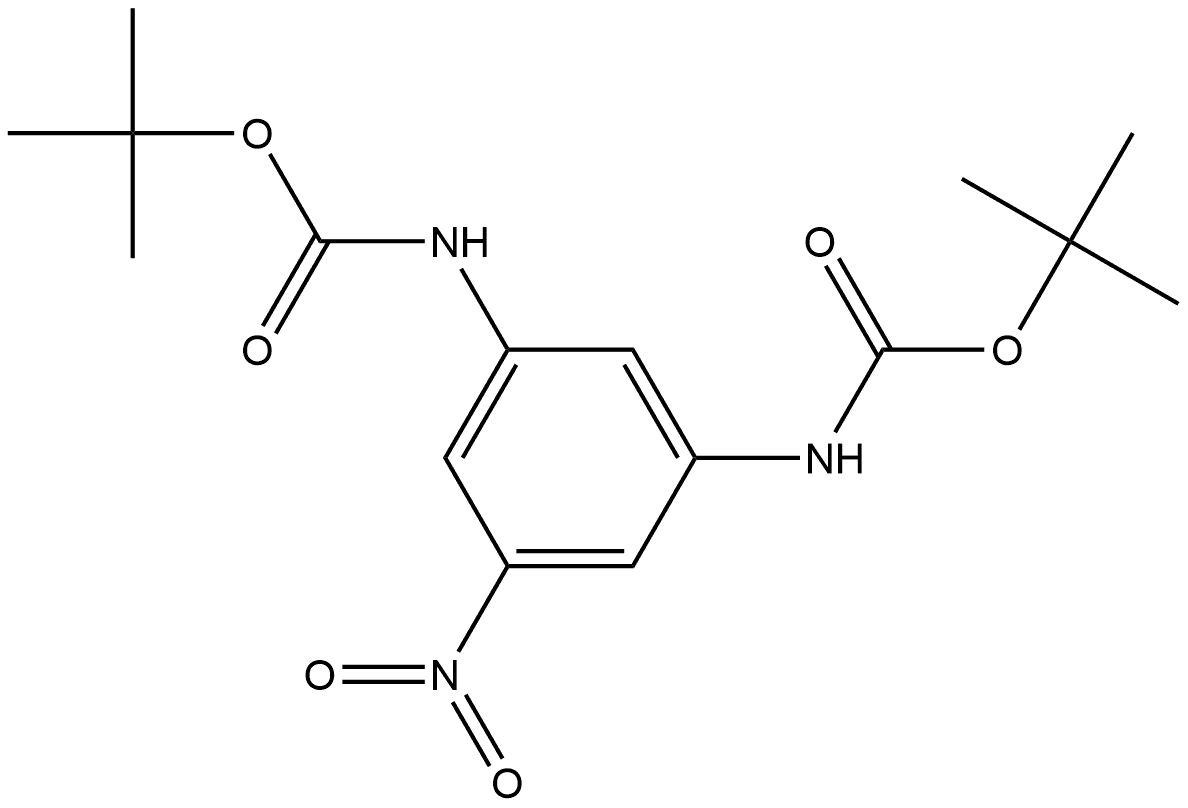 Carbamic acid, N,N'-(5-nitro-1,3-phenylene)bis-, C,C'-bis(1,1-dimethylethyl) ester Structure