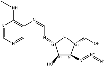 3'-Azido-3'-deoxy-N6-methyladenosine 化学構造式