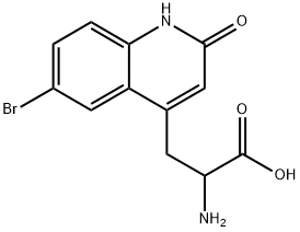 4-Quinolinepropanoic acid, α-amino-6-bromo-1,2-dihydro-2-oxo- Struktur