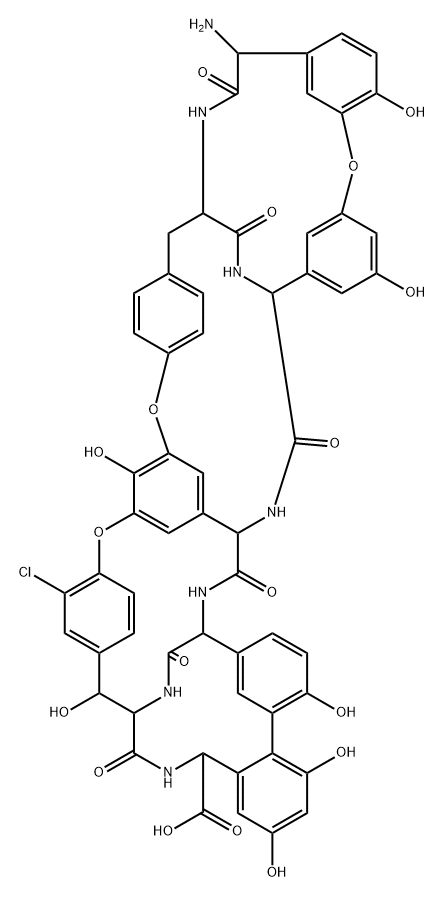 Ristomycin A aglycone, 31-chloro-7-demethyl-64-O-demethyl-19-deoxy- (9CI) Structure