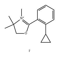 Oxazolium, 2-(2-cyclopropylphenyl)-4,5-dihydro-3,4,4-trimethyl-, iodide (1:1) Structure