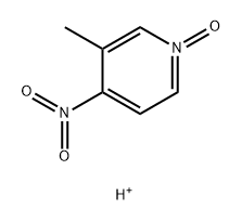 Pyridine,  3-methyl-4-nitro-,  1-oxide,  conjugate  monoacid  (9CI) Struktur