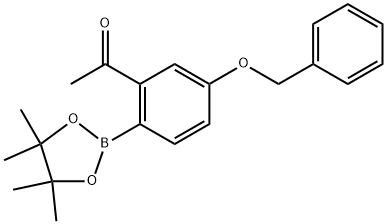 2-乙酰基-4-苄氧基苯硼酸匹那醇酯,894797-90-1,结构式