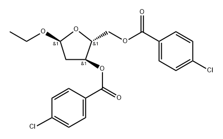 α-D-erythro-Pentofuranoside, ethyl 2-deoxy-, bis(4-chlorobenzoate) (9CI)|α-D-erythro-Pentofuranoside, ethyl 2-deoxy-, bis(4-chlorobenzoate) (9CI)