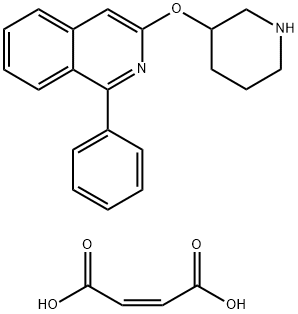 Isoquinoline (Z)-4-oxo-4-phenoxy-2-(piperidin-3-yloxy)but-2-enoate 化学構造式
