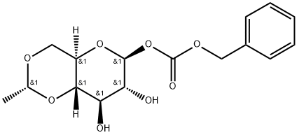 1-0-(Phenylmethylcarbonate)-4,6-O-Ethylidene-Beta-D-Glucopyranoside Struktur