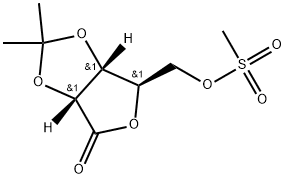 D-Ribonic acid, 2,3-O-(1-methylethylidene)-, γ-lactone, 5-methanesulfonate Structure