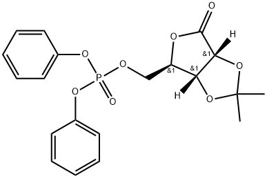 89747-60-4 Phosphoric acid (3aR,4R,6aR)-2,2-dimethyl-6-oxo-tetrahydro-furo[3,4-d][1,3]dioxol-4-ylmethyl ester diphenyl ester