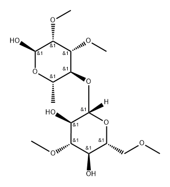 89821-88-5 3,6-di-O-methyl-beta-glucopyranosyl-(1-4)-2,3-di-O-methyl-alpha-rhamnopyranose