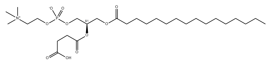 化合物 1-PALMITOYL-2-SUCCINYL-SN-GLYCEROPHOSPHORYLCHOLINE, 89947-80-8, 结构式