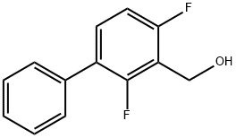 (2,4-Difluoro-[1,1'-biphenyl]-3-yl)methanol 化学構造式