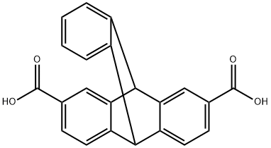 9,10[1',2']-Benzenoanthracene-2,7-dicarboxylic acid, 9,10-dihydro- Structure