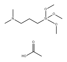 1-Propanamine, N,N-dimethyl-3-(trimethoxysilyl)-, acetate, homopolymer,90168-45-9,结构式