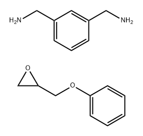 1,3-Benzenedimethanamine, reaction products with glycidyl Ph ether Struktur