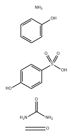 Benzenesulfonic acid, 4-hydroxy-, reaction products with formaldehyde, phenol and urea, ammonium salts Structure