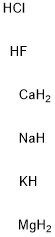 Calcium fluoride (CaF2), solid soln. with magnesium chloride, potassium chloride and sodium chloride 结构式