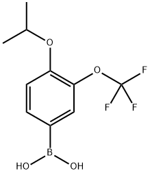 (4-Isopropoxy-3-(trifluoromethoxy)phenyl)boronic acid 化学構造式