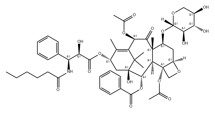 7-木糖基紫杉醇 C, 90332-67-5, 结构式