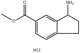 METHYL 3-AMINO-2,3-DIHYDRO-1H-INDENE-5-CARBOXYLATE HYDROCHLORIDE Structure