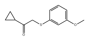 1-Cyclopropyl-2-((3-methoxyphenyl)thio)ethan-1-one Struktur